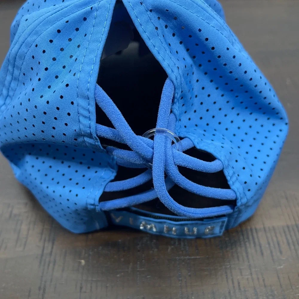 VIMHUE Loews Portofino Bay Hotel Universal Orlando Ponytail Hat Blue Women Sz 57